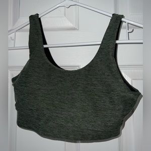 Reversible sports bra green/grey